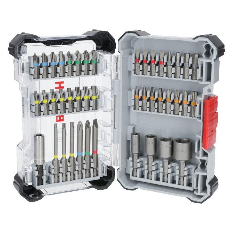 Біти Bosch Professional Extra Hard Screwdriver Bit Set, магнітний бітотримач, PH,PZ,T, SL, HEX, кейс, набір 46шт