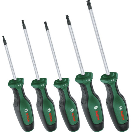 Викрутка Bosch Torx набір 5шт, T10, 15, 20, 25, 30.