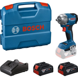 Гайковерт ударний Bosch Professional GDS 18V-350 18В 2x4А·год до 3400об/хв 85/200/350Нм квадрат 1/2" ЗП GAL 18V-20 кей