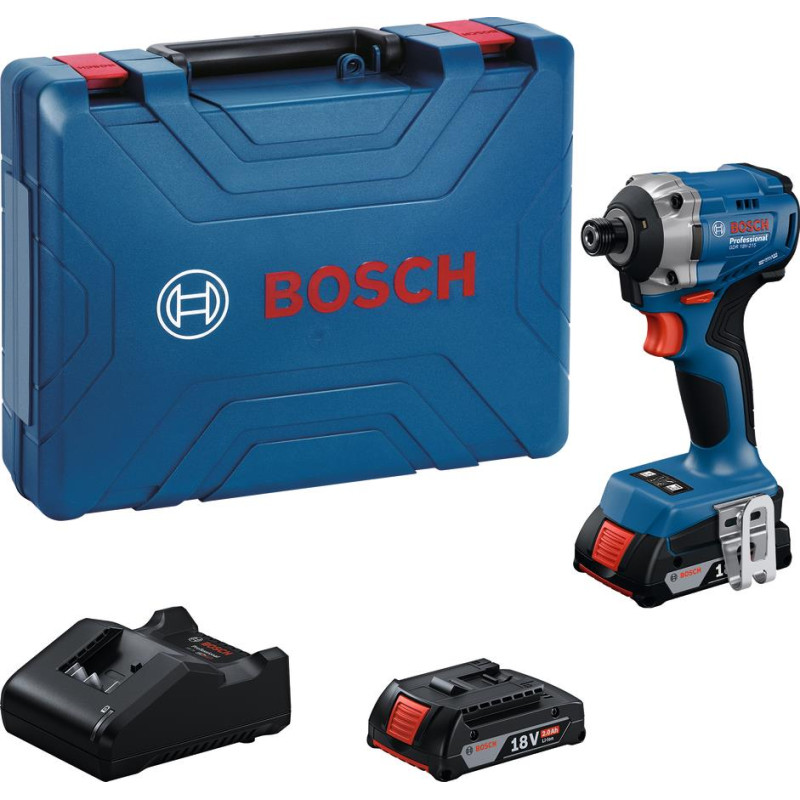 Гвинтоверт ударний акумуляторний Bosch Professional GDR 18V-215 18В АКБ 2х2А·год 3800об/хв 215Нм M6-M16 ЗП GAL18V-20 кейс 1