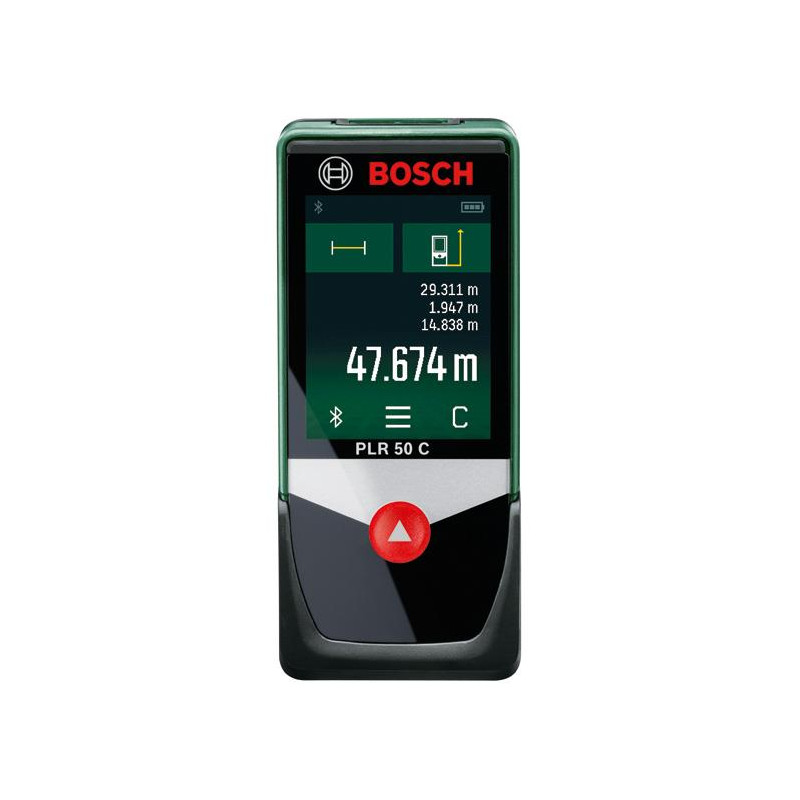 Далекомір лазерний Bosch PLR 50 C, 0.05–50м, ±2.0мм, Bluetooth