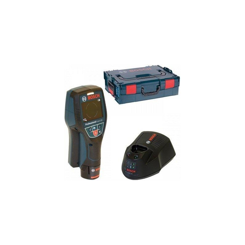 Детектор акумуляторний Bosch Professional D-tect 120, 12В, акб 1.5А·год, до120мм, ±10мм, L-BOXX 136, 0.5кг