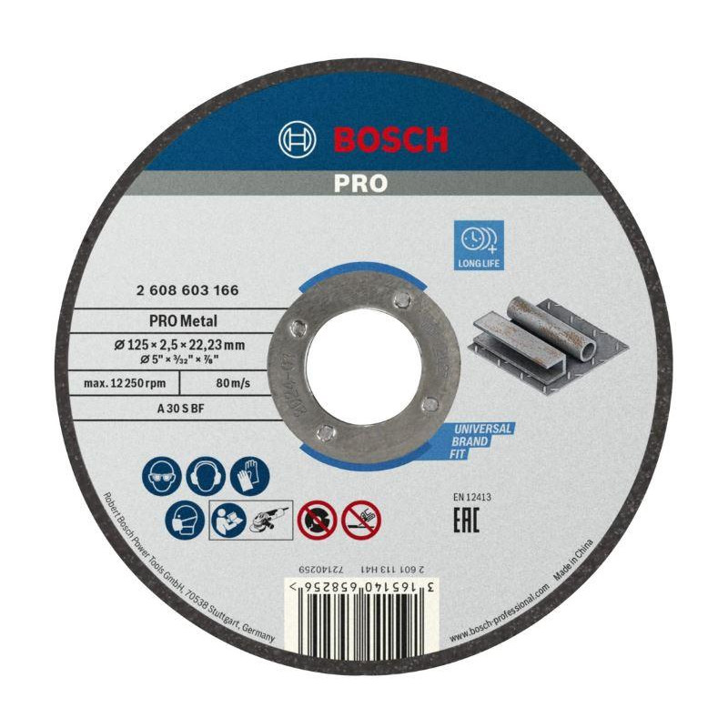 Диск відрізний Bosch Professional Standard по металу 125х2.5мм, прямий