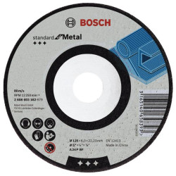 Диск зачисний Bosch Professional Standard for Metal 125х6мм, обдирний, опуклої форми