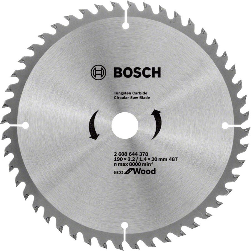 Диск пиляльний Bosch Professional Eco for Wood 190x2.2x20-48T