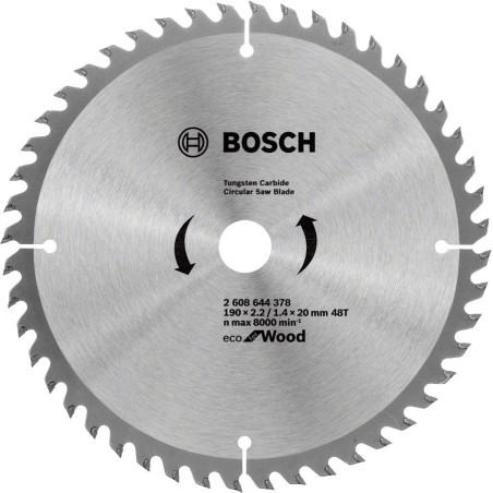 Диск пиляльний Bosch Professional Eco for Wood 190x2.2x20-48T