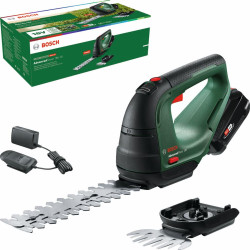 Ножиці для трави акумуляторні Bosch AdvancedShear 18V-10 + насадка кущоріз 10/20см крок різу 8мм 1xPBA 2.0Ah 2.45кг