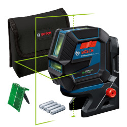 Нівелір лазерний Bosch Professional GCL 2-50 G, до 15м, ±0.3мм/м, з тримачем RM 10, чохлом, мішенню, 0.58кг