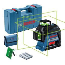 Нівелір лазерний Bosch Professional GLL 3-80 G, до 30м з приймачем 120м, ±0.3мм/м, кейс, 0.82кг