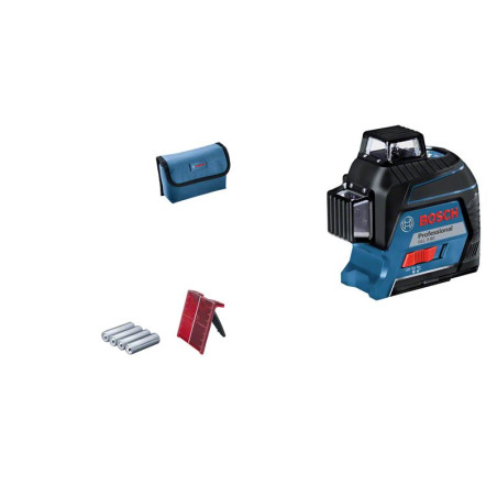 Нівелір лазерний Bosch Professional GLL 3-80, до 30м з приймачем 120м, ±0.3мм/м, 0.82кг