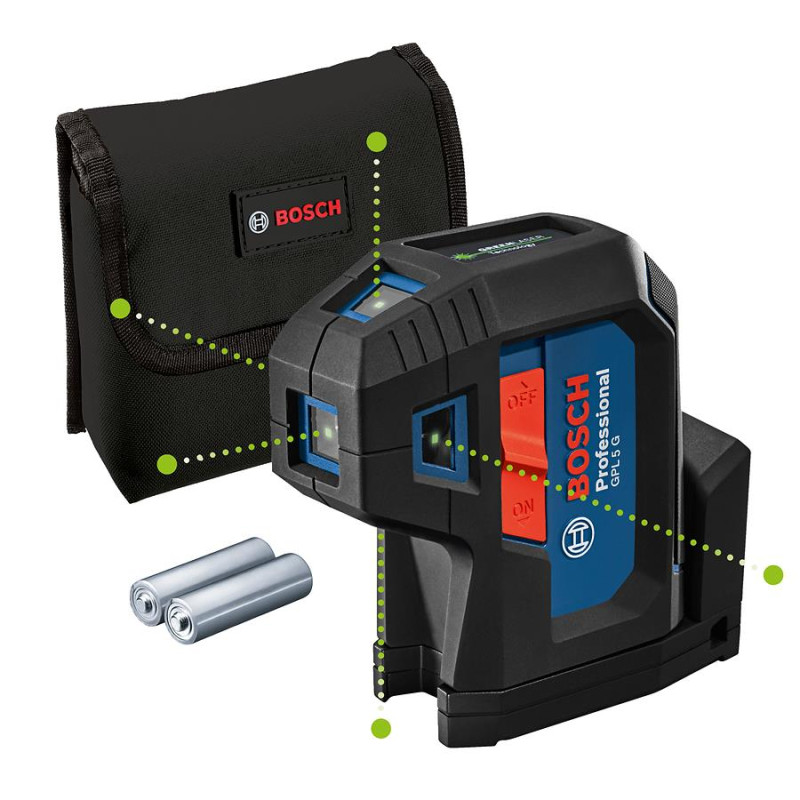 Нівелір лазерний Bosch Professional GPL 5G, до 30м, ±0.35мм/м, 2AAx1.5В, чохол, 0.35кг