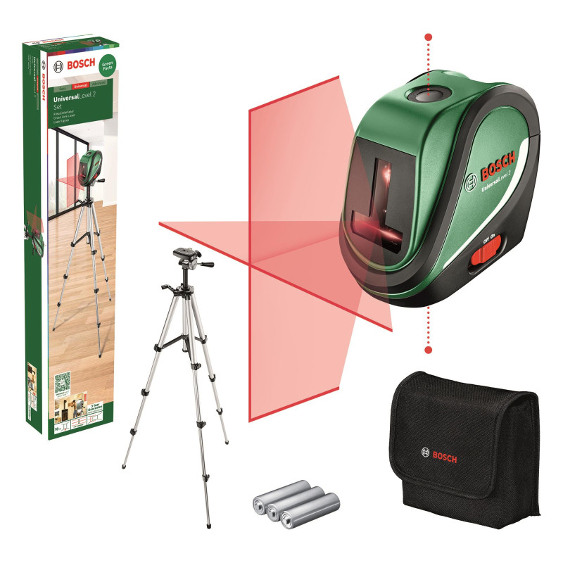 Нівелір лазерний Bosch UniversalLevel2 (Set), до 10м, 0.5мм/м, 0.45кг
