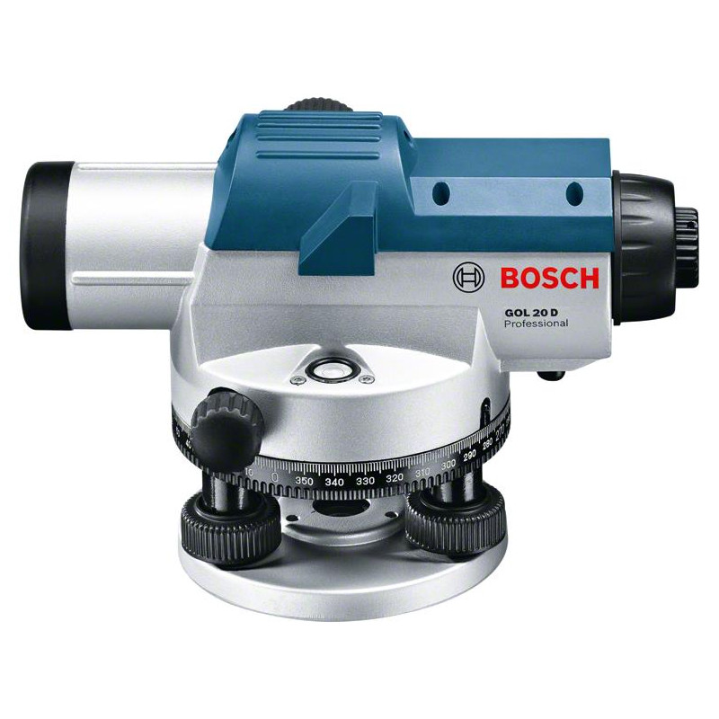 Нівелір оптичний Bosch Professional GOL 20D, до 60м, ±3.0мм/30м, зум х20, 1.5кг