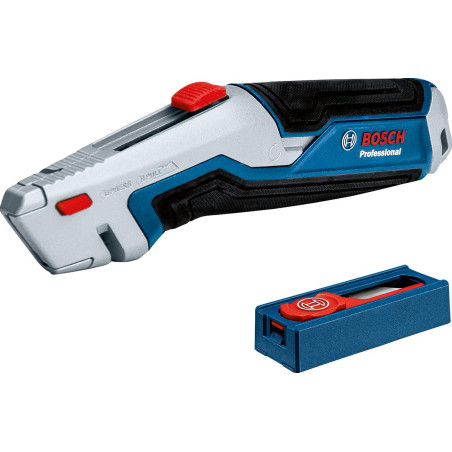 Ніж будівельний трапецієподібний складаний Bosch Professional пластиковий корпус, 253мм, набір лез 13шт