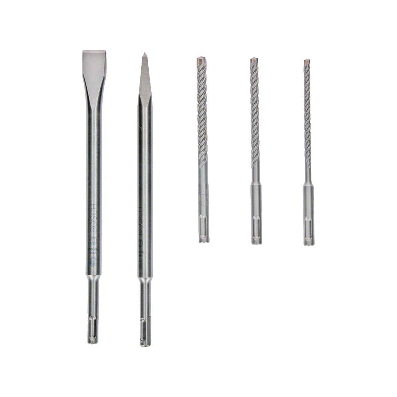 Набір бурів та зубил Bosch Professional SDS-plus, 5шт