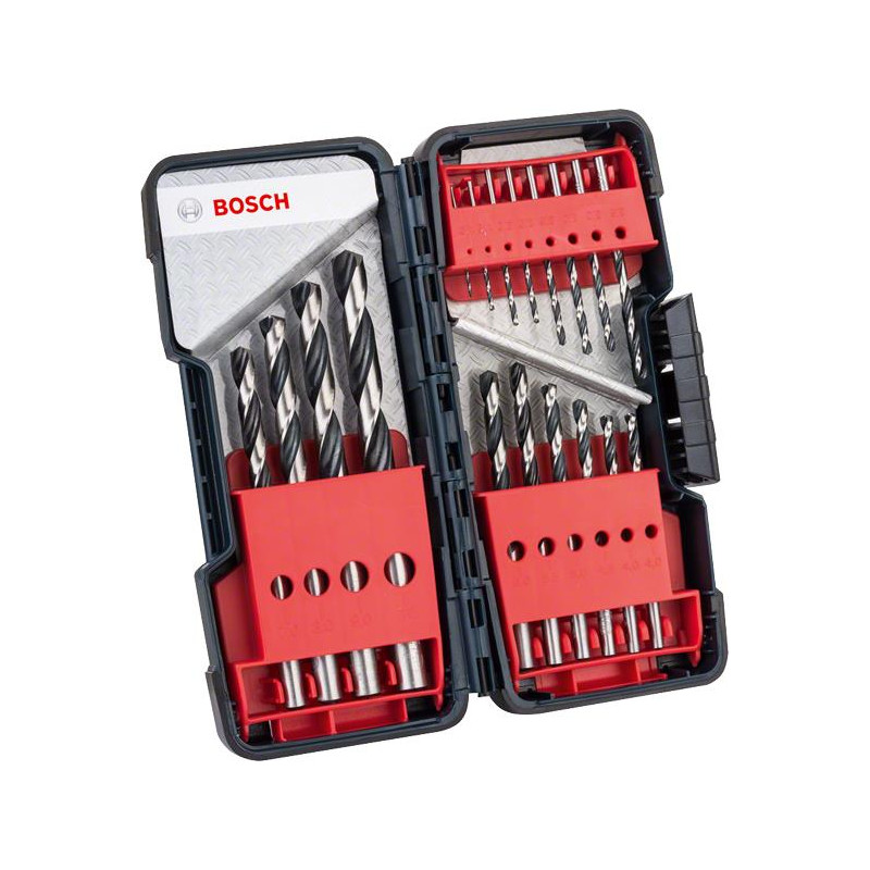 Набір свердел по металу Bosch Professional HSS-PointTeQ ToughBox, 1-10мм, кейс, 18шт