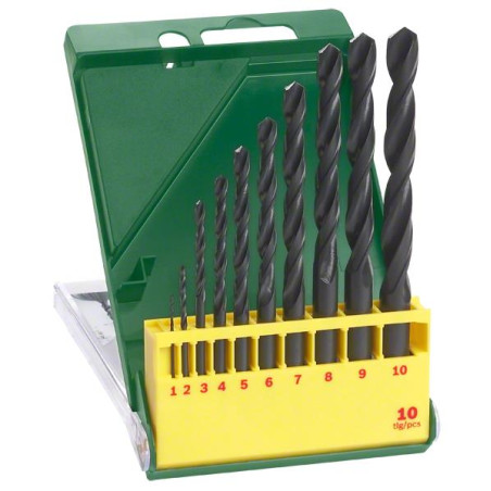 Набір свердел по металу Bosch Professional HSS-R, 1-10мм, 10шт
