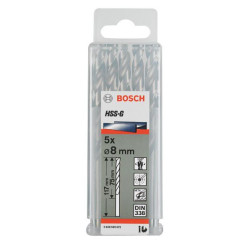 Свердло Bosch Professional HSS-G по металу, 8мм, 5шт