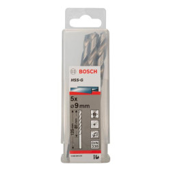 Свердло Bosch Professional HSS-G по металу, 9мм, 5шт