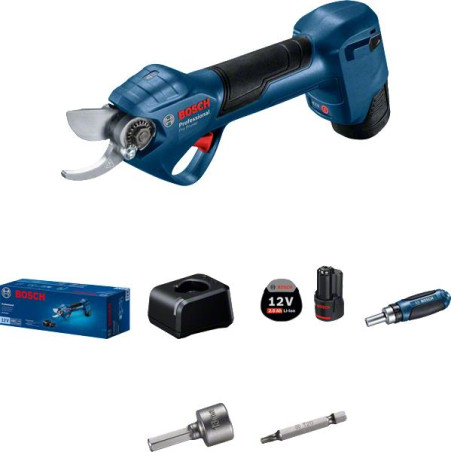 Секатор акумуляторний Bosch Professional Pruner, 12В, 2х3А·год, D різу 25мм, 1000гр