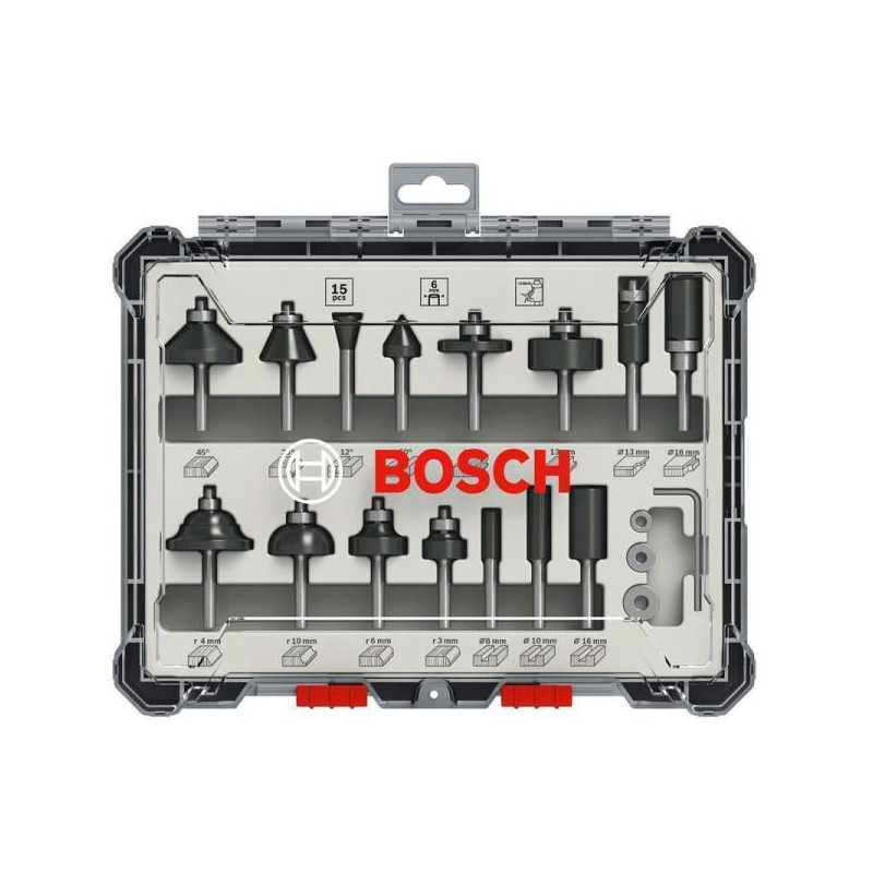 Набір комбінованих фрез Bosch Professional 6мм 15шт