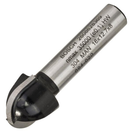 Фреза галтельна Bosch Professional Std S8 R8 D16 L12.4