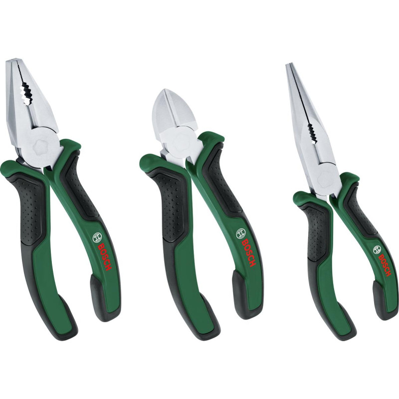 Плоскогубці Bosch набір 3шт, комбіновані, подовжені, бокорізи