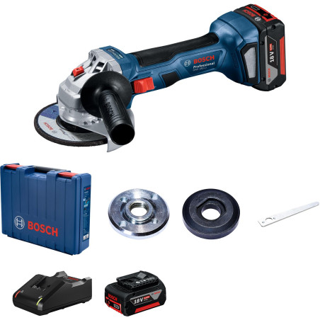Шліфмашина кутова акумуляторна Bosch Professional GWS 180 125мм 18В 1х4.0А·год 11000об/хв безщіткова 1.6кг