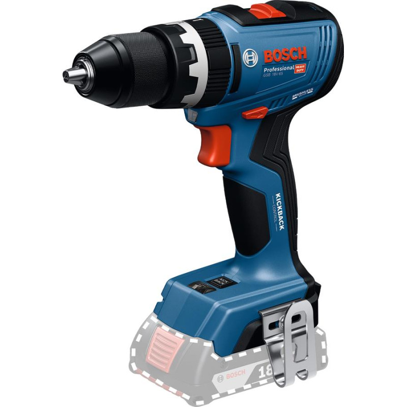 Шурупокрут-дриль акумуляторний Bosch Professional GSB 18V-65 18В 31·65Нм 0-2100об/хв 1.12кг без АКБ та ЗП