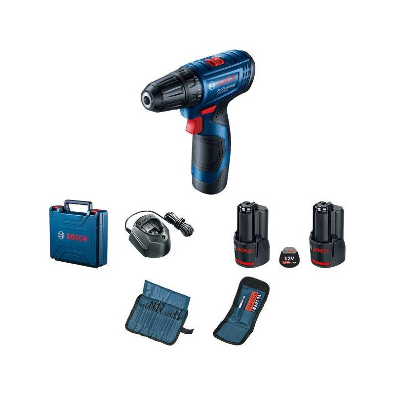 Шурупокрут-дриль акумуляторний Bosch Professional GSR 120-LI 12В 2х2А·год 14·30Нм 0-400·0-1500об/хв 2.5кг
