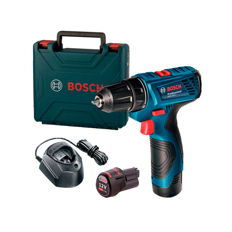 Шурупокрут-дриль акумуляторний Bosch Professional GSR 120-Li 12В 2х2А·год 14·30Нм 400·1500об/хв кейс 0.89кг
