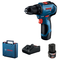 Шурупокрут-дриль акумуляторний Bosch Professional GSR 12V-30 безщітковий 12В 2x2.0А·год 30Нм 420·1600об/хв 0.78кг кейс