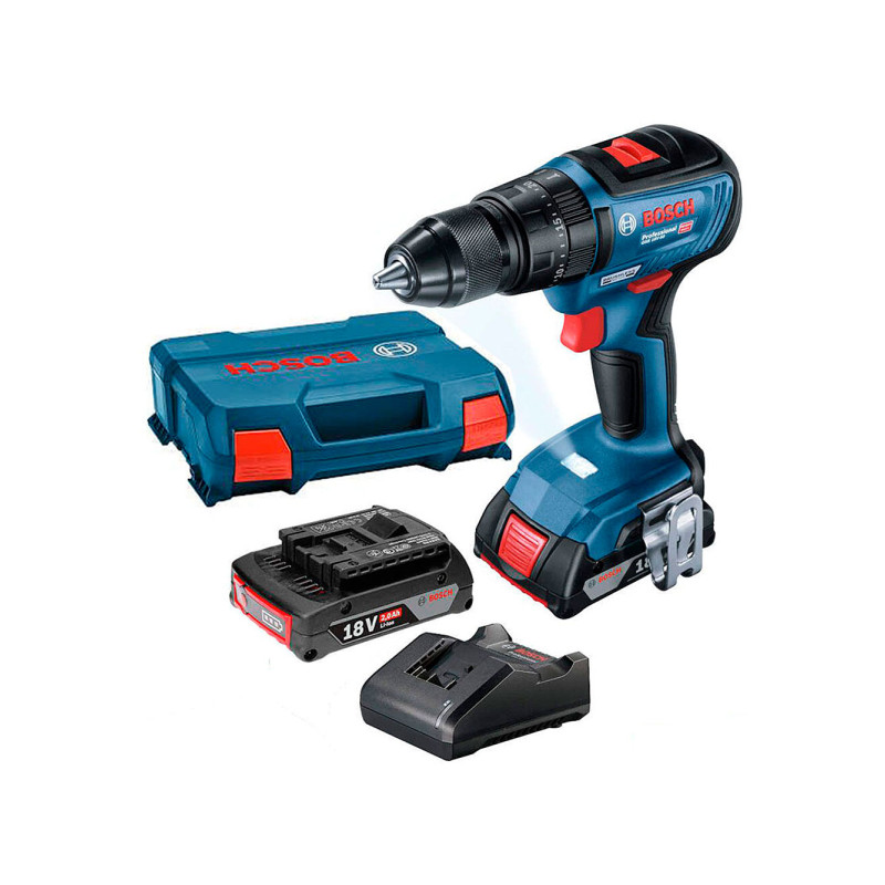 Шурупокрут-дриль ударний акумуляторний Bosch Professional GSB 18 V-50 18V2х2.0А·год 28·50Нм 460-1800об/хв 1.1кг кейс L