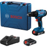 Шурупокрут-дриль ударний акумуляторний Bosch Professional GSB 183-LI 18В 2х2А·год 21-56Нм 374-1815об/хв кейс 1.2кг