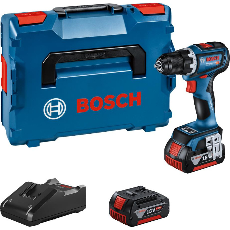 Шурупокрут-дриль ударний акумуляторний Bosch Professional GSR 18V-90 C 18В 2х5А·год 36-64Нм 0-2100об/хв кейс 1.1кг